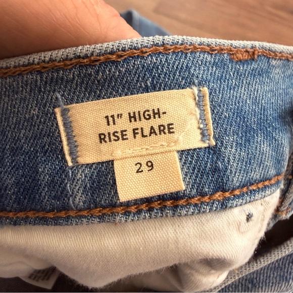 Madewell Jeans Womens Sz 29 Blue Light-Med Wash High Rise Flare Wide Leg Stretch - Picture 6 of 10